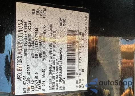 2004 Ford Excursion Eddie Bauer z USA, uszkodzony, nr VIN 1FMSU45P14EA06923